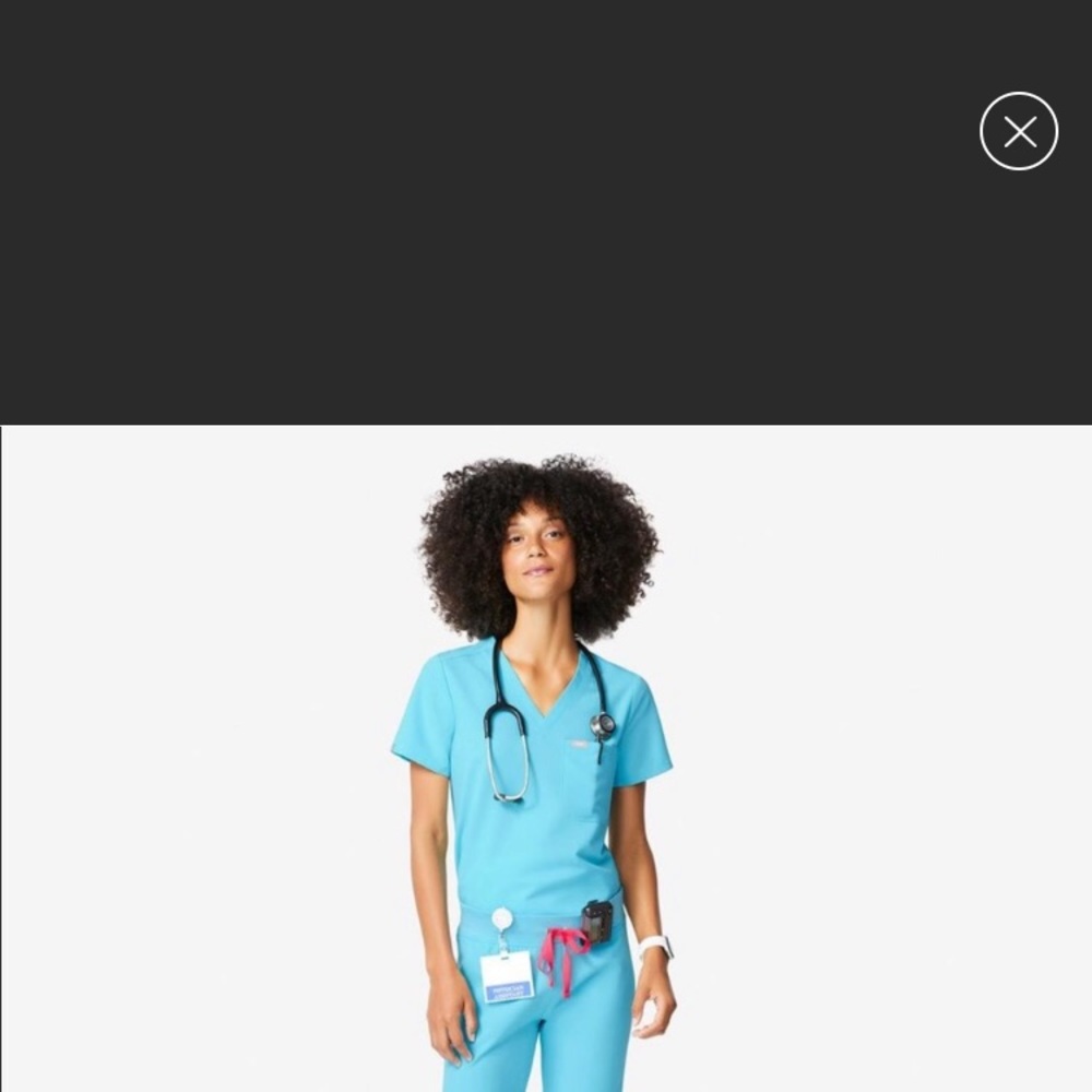 FIGS scrubs in NEON BLUE. NWT